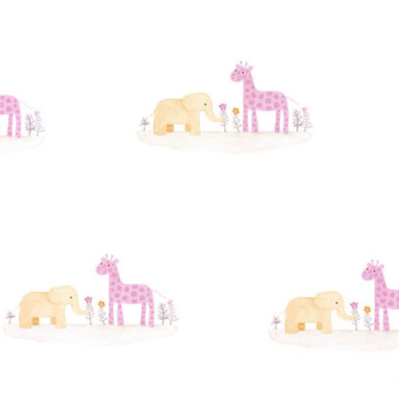 Marius & Candice Rose & Nino Wallpaper - Parme And Jaune - Casadeco - 85532242 - Premier Wallcovering