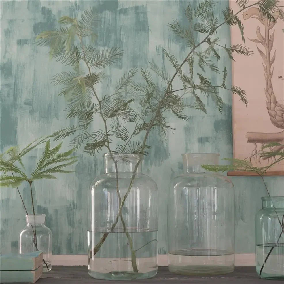 Marmorino Wallpaper - Teal - PDG653/07 - Designers Guild