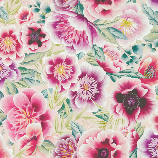 Marsha Wallpaper - Powder/Peony/Magenta - Harlequin - HDHW112902 - Premier Wallcovering