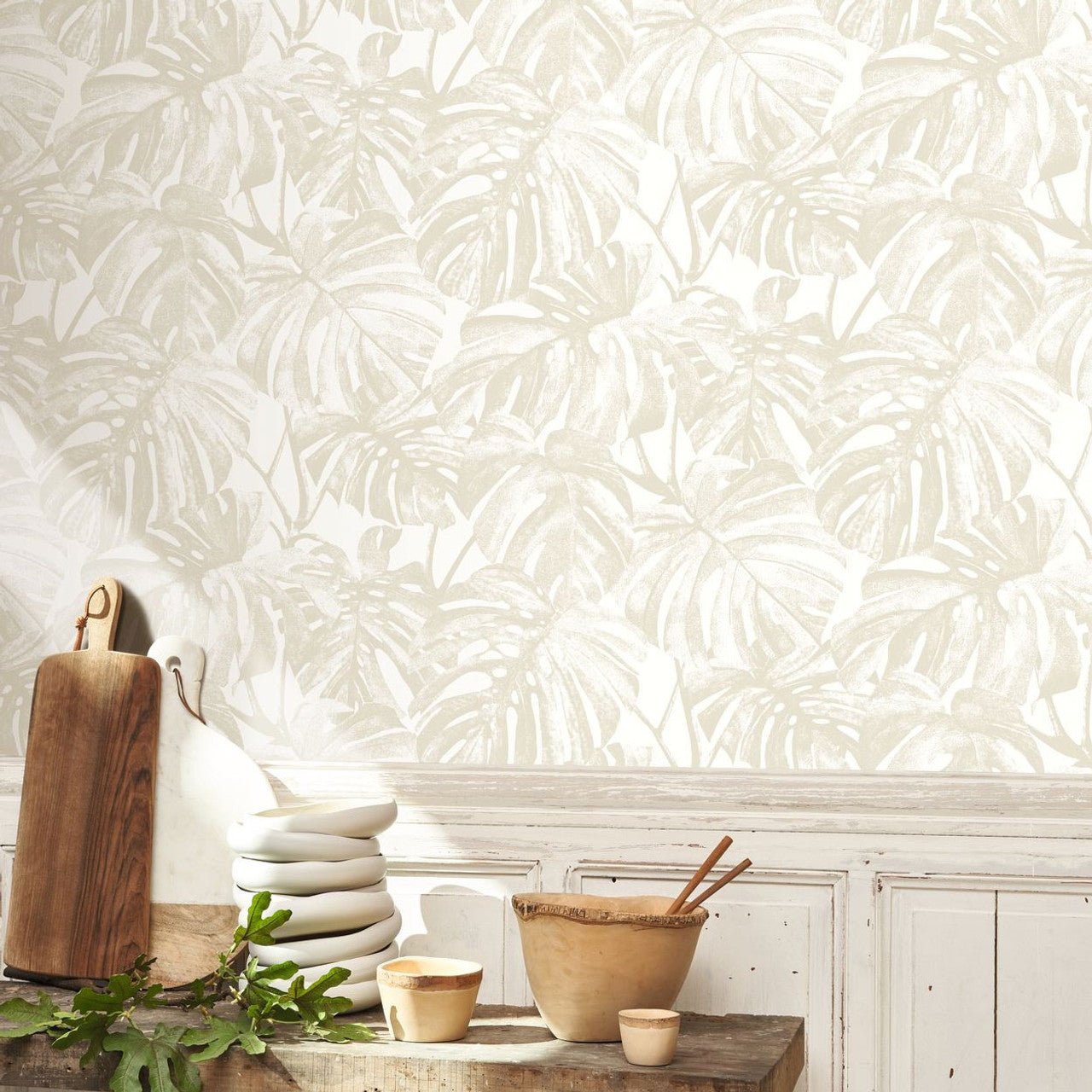 Mata Rio Wallpaper - Beige Ficelle - Casadeco - 201791410 - Premier Wallcovering