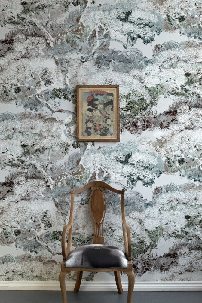 Matzu Tree Superwide Wallpaper - Blue Tint Drizzles - Timorous Beasties - DWN/MATZ/OBRN/03 - Premier Wallcovering