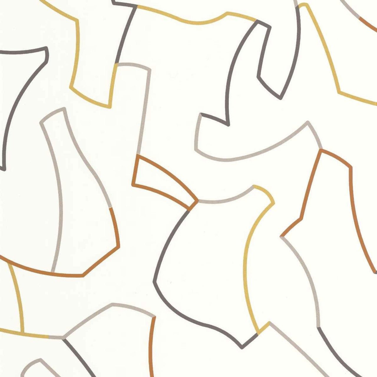 Maze Game Color Game Wallpaper - Ocre - Casadeco - 200611212 - Premier Wallcovering