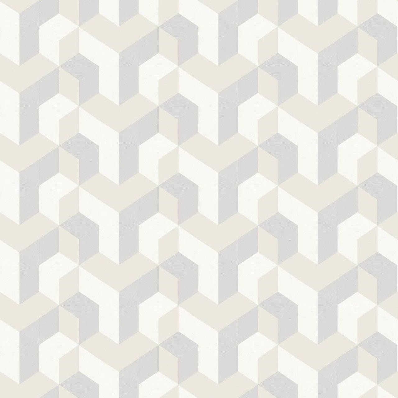 Mecano Perception Wallpaper - Blanc Craie - Casadeco - 86490121 - Premier Wallcovering