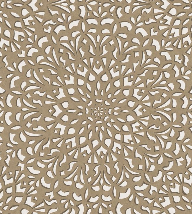 Medina Wallpaper - Metallic Gilver & Parchment - 113/7017 - Cole & Son - Premier Wallcovering