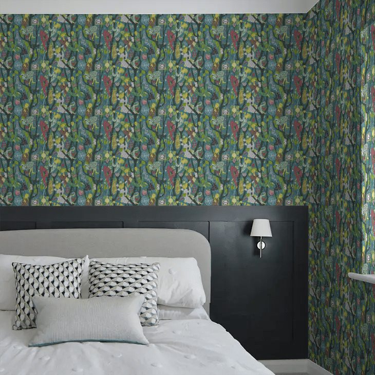 Melodi Wallpaper - Teal Blue - Boråstapeter - 1756 - Premier Wallcovering