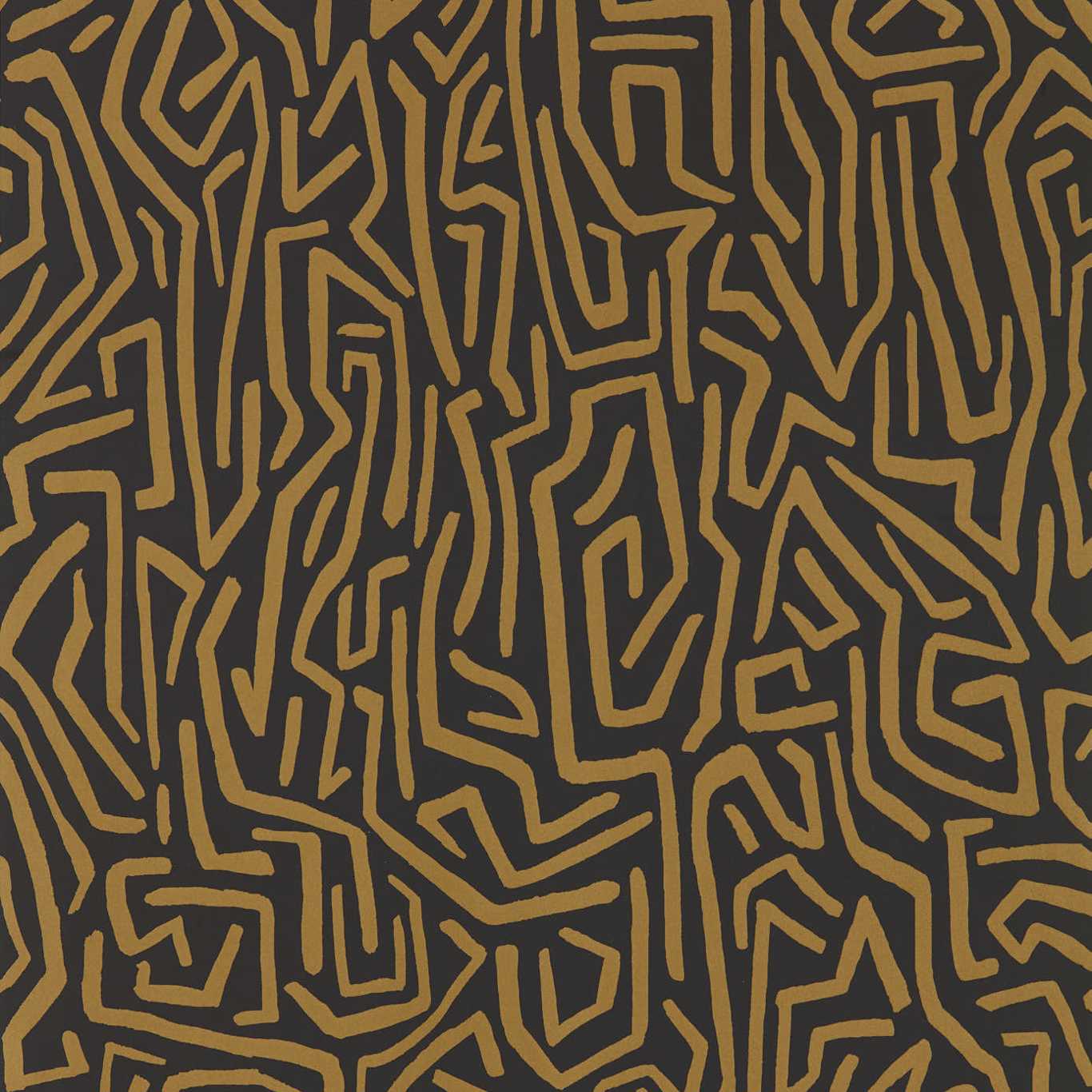 Melodic Wallpaper - Gold/Black Earth - Harlequin - HQN2112829 - Premier Wallcovering
