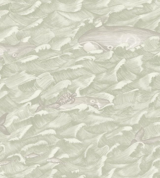 Melville Wallpaper - Stone & Soft Olive - 103/1001 - Cole & Son - Premier Wallcovering