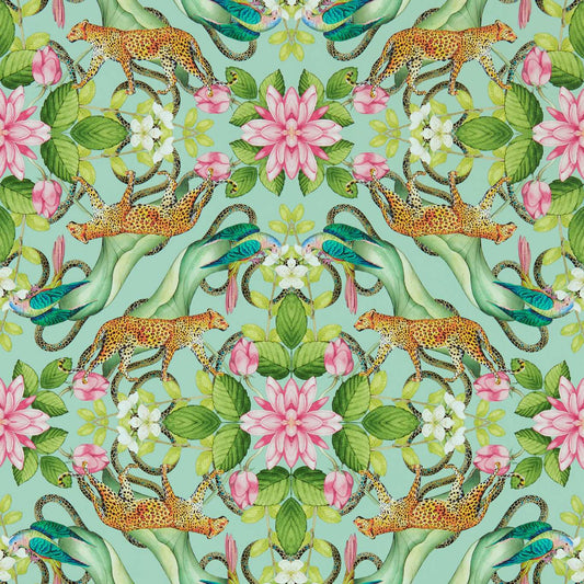 Menagerie Wallpaper - Aqua - Clarke & Clarke - W0131/01 - Premier Wallcovering