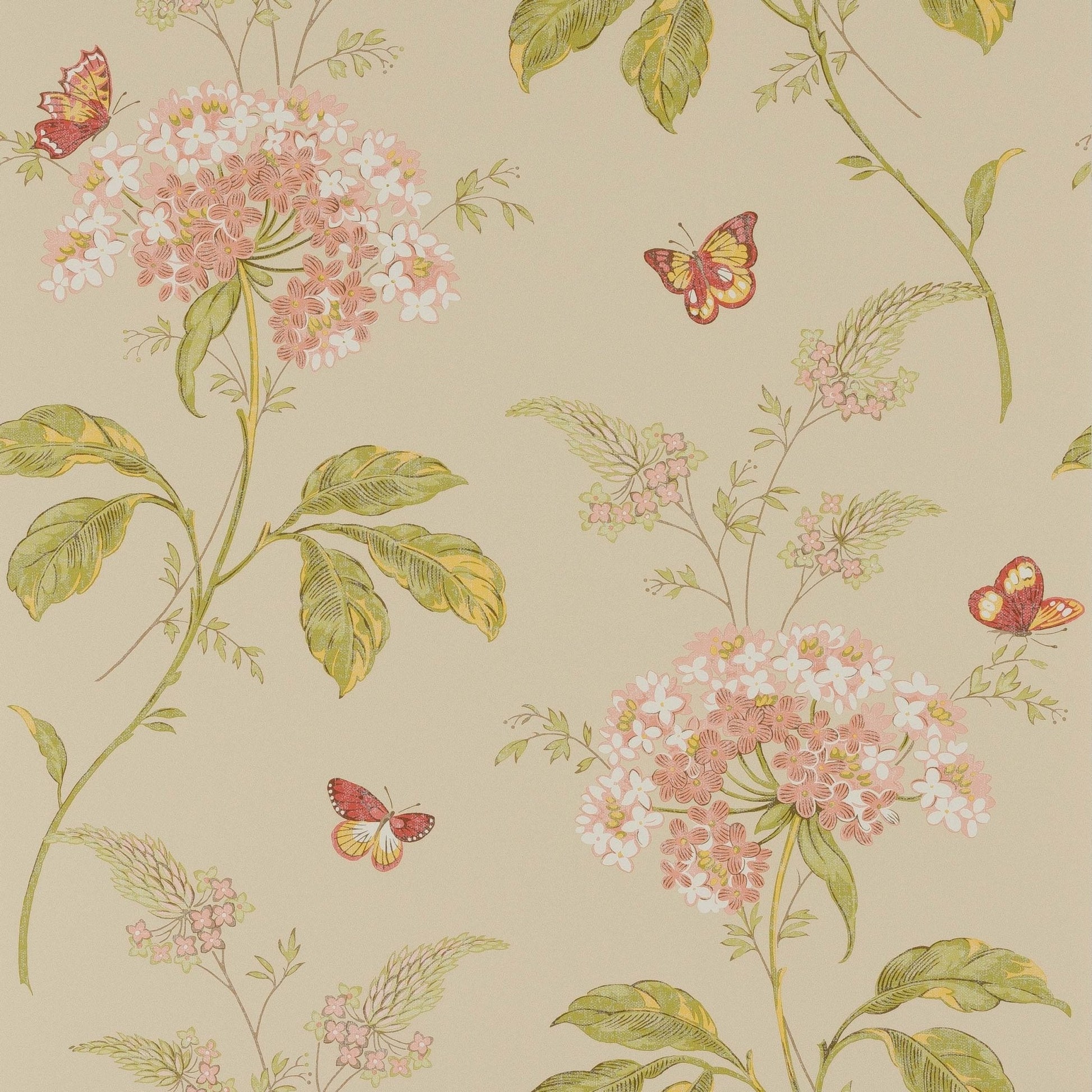 Messina Wallpaper - Pink/Green - Colefax & Fowler - 07132/04