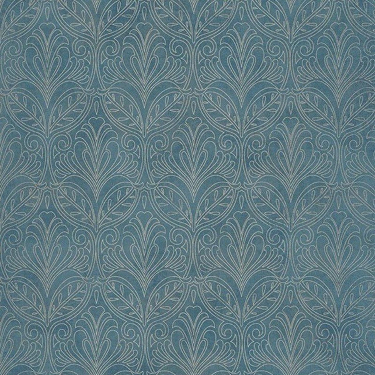 Mestre Palazzo Wallpaper - Bleu And Taupe - Casadeco - 83560407 - Premier Wallcovering