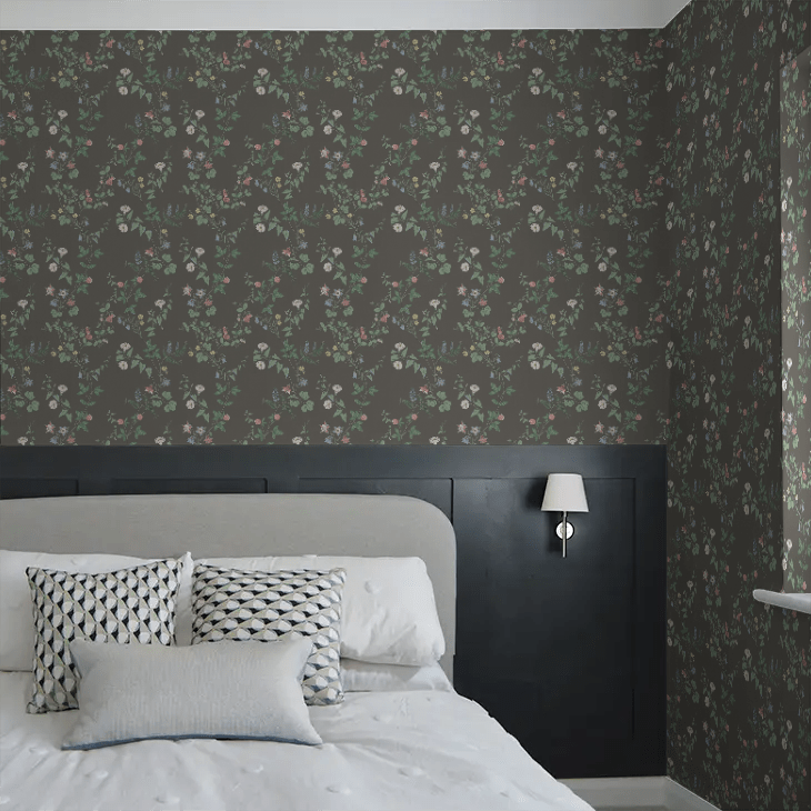 Midsummer Eve Wallpaper - Black - Boråstapeter - 7679 - Premier Wallcovering