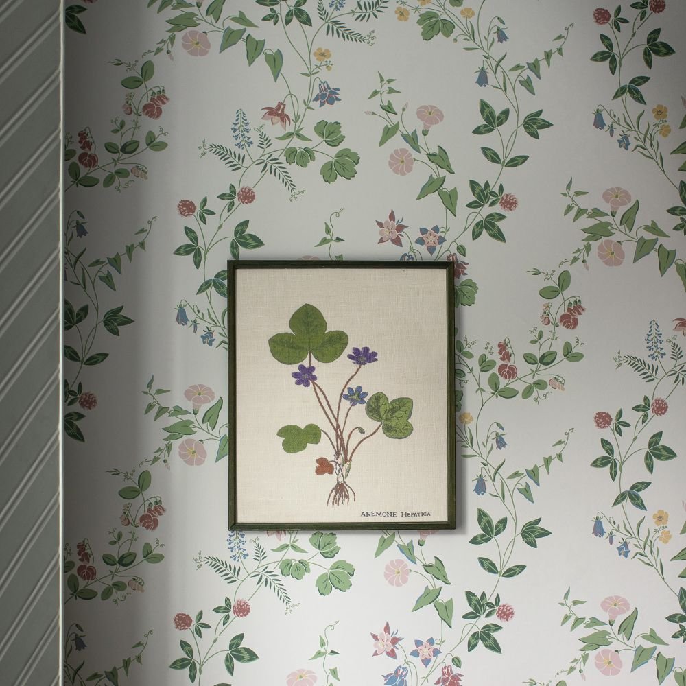 Midsummer Eve Wallpaper - White - Boråstapeter - 7680 - Premier Wallcovering
