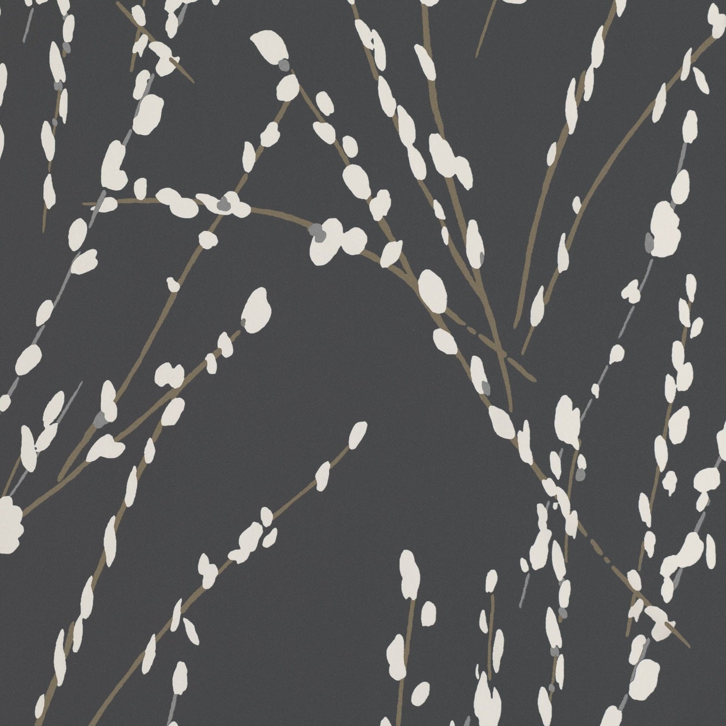 Mikado Wallpaper - Charcoal - Romo - Floris - W406/07 - Premier Wallcovering