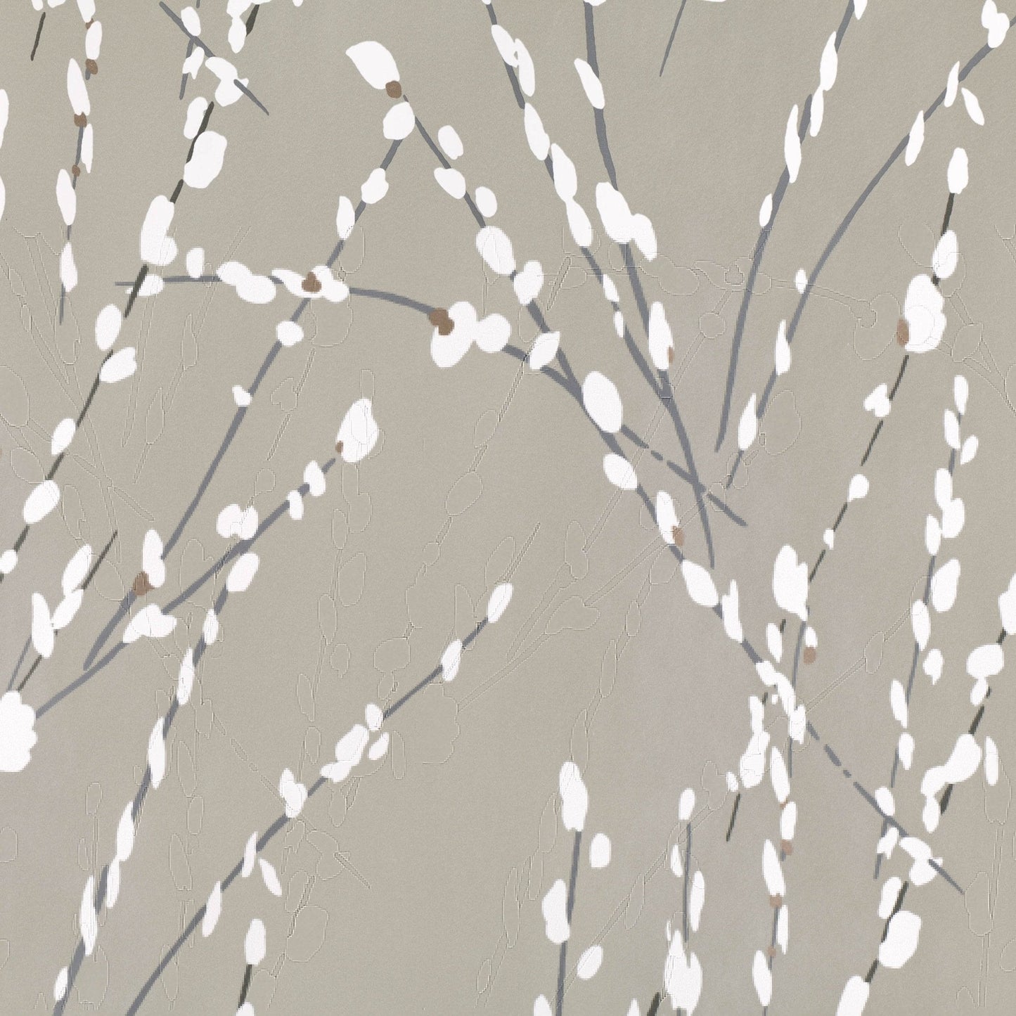 Mikado Wallpaper - Nickel - Romo - Floris - W406/03 - Premier Wallcovering