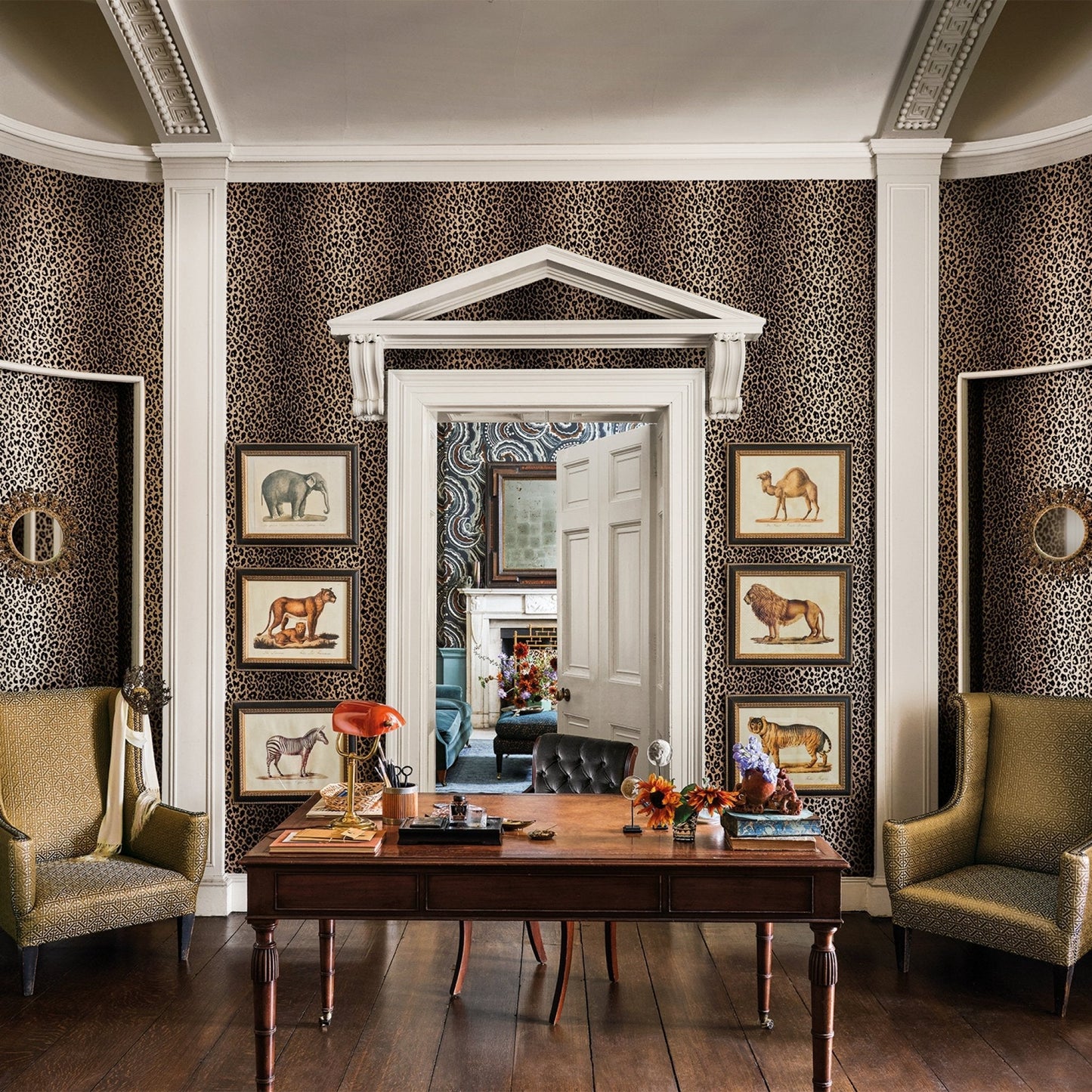 Mimi Wallpaper - Tan - Romo - Temperley London - W454/01 - Premier Wallcovering