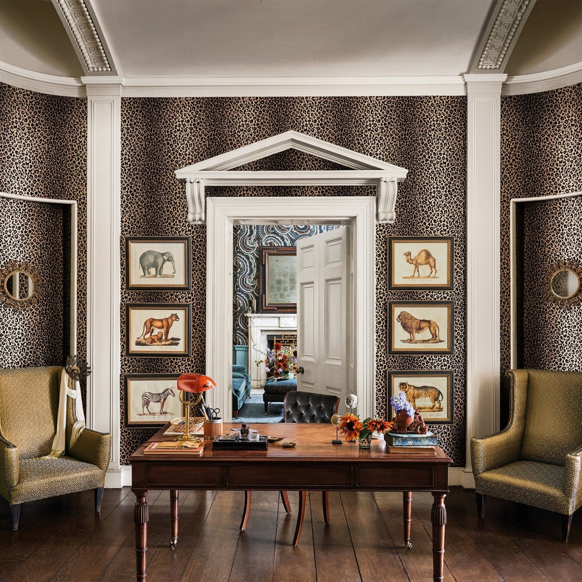 Mimi Wallpaper - Tan - Romo - Temperley London - W454/01 - Premier Wallcovering