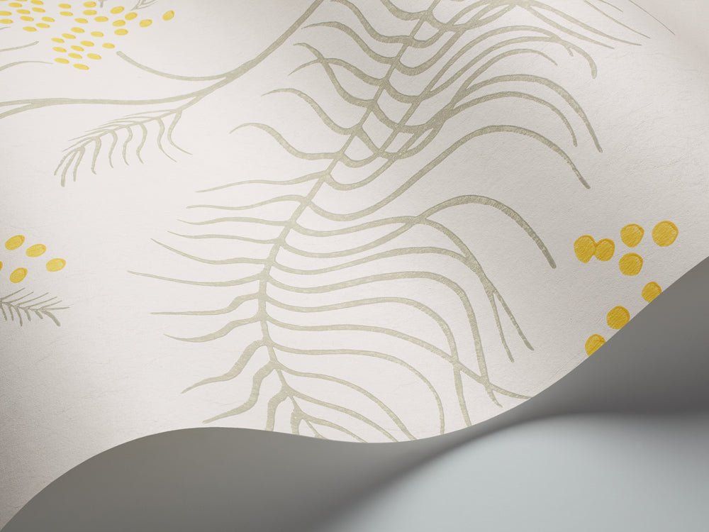 Mimosa Wallpaper - Canary Yellow & Soft Olive on Parchment - 69/8132 - Cole & Son - Premier Wallcovering