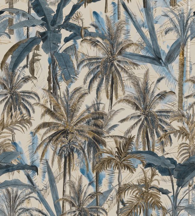 THE JUNGLE Anthracite Wallpaper