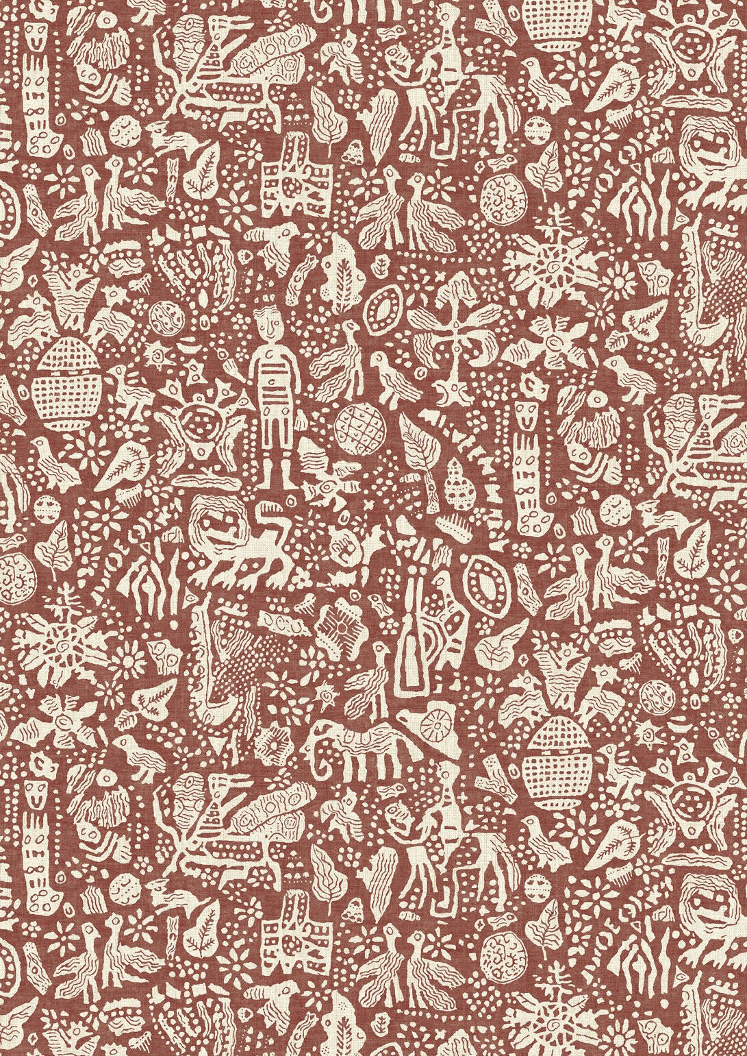 Minna Maze Wallpaper - Russet - Lewis & Wood - Premier Wallcovering
