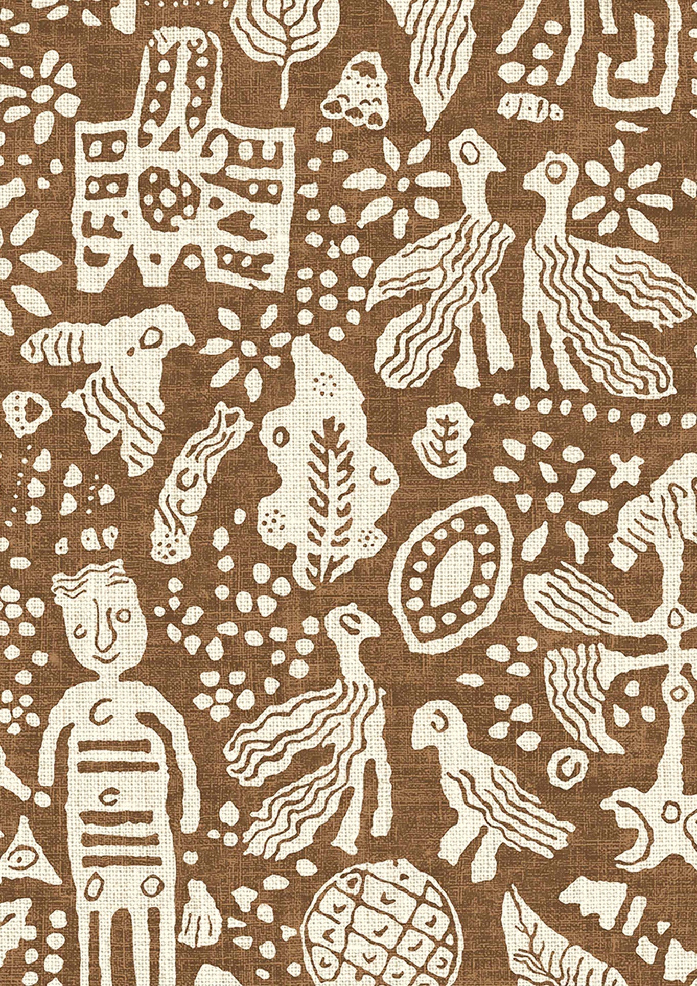 Minna Maze Wallpaper - Ginger - Lewis & Wood - Premier Wallcovering