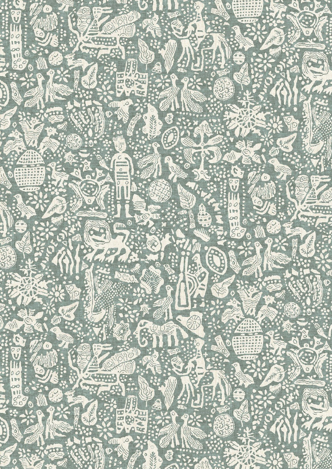 Minna Maze Wallpaper - Sage - Lewis & Wood - Premier Wallcovering