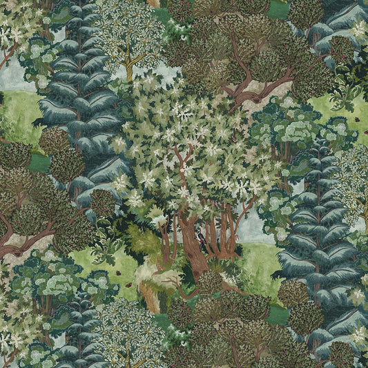 Miserden Trees Wallpaper - Green - Josephine Munsey - JMW-101801 - Premier Wallcovering