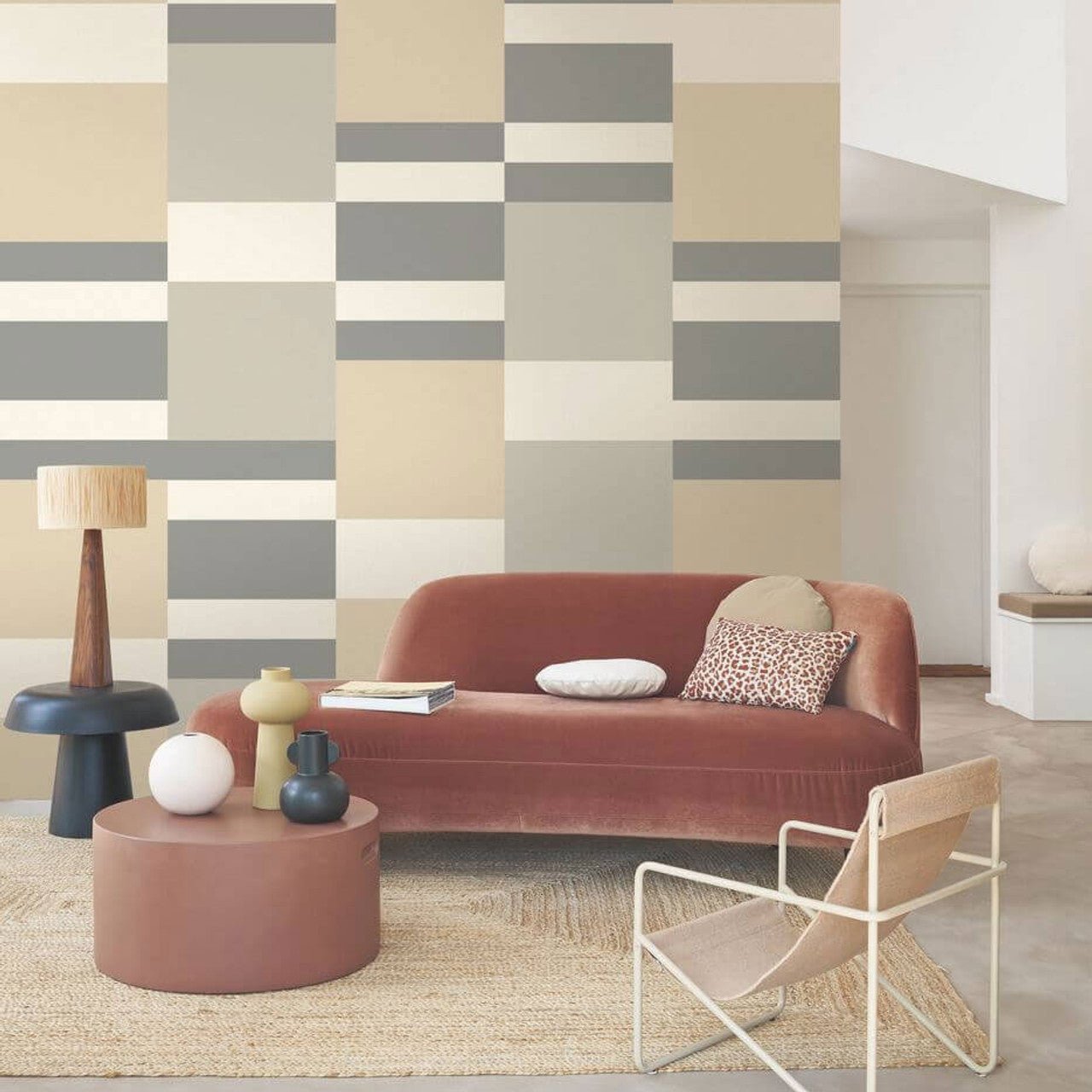 Mix Game Color Game Wallpaper - Taupe - Casadeco - 200669228 - Premier Wallcovering