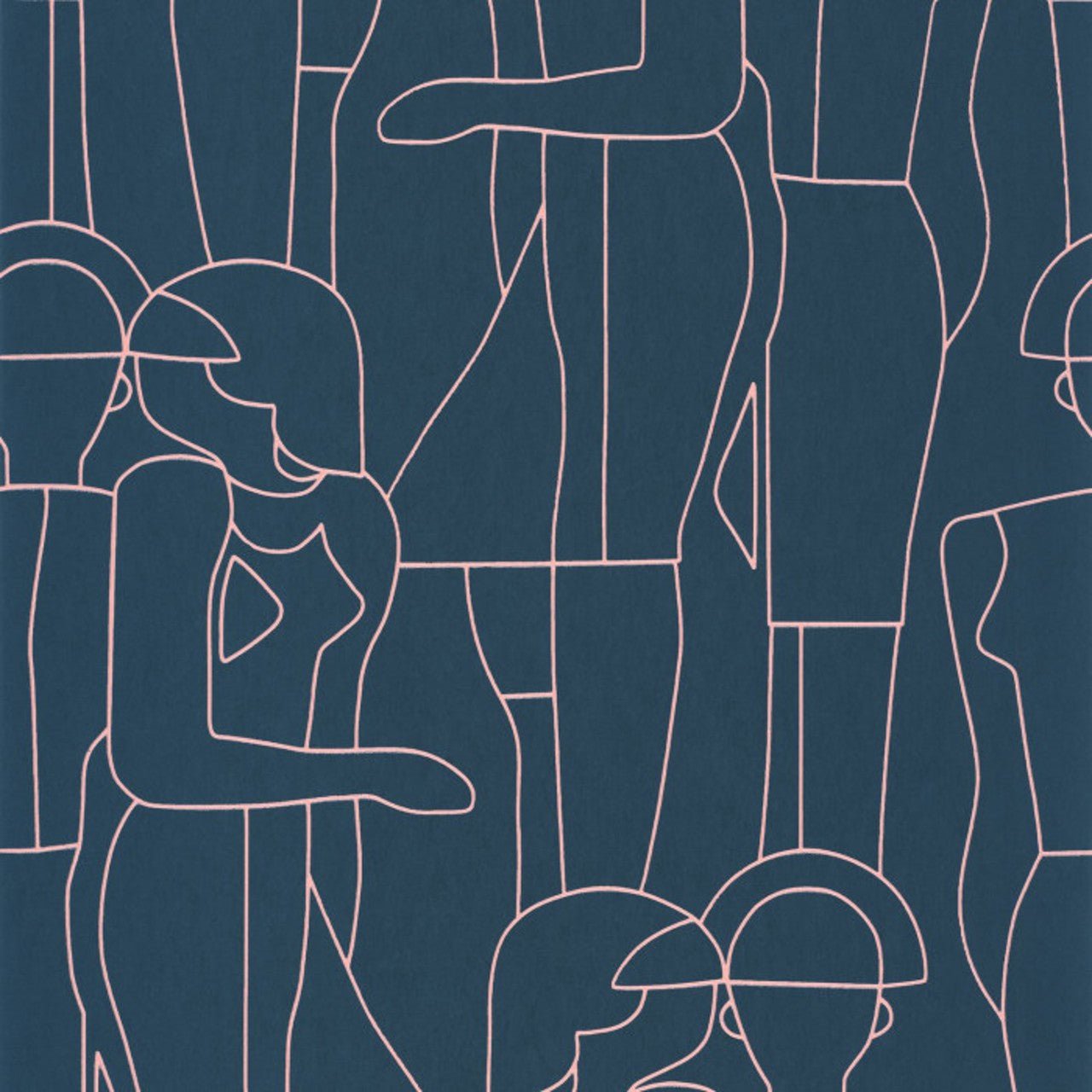 Model Iconic Wallpaper - Bleu Petrole - Casadeco - 88436818 - Premier Wallcovering