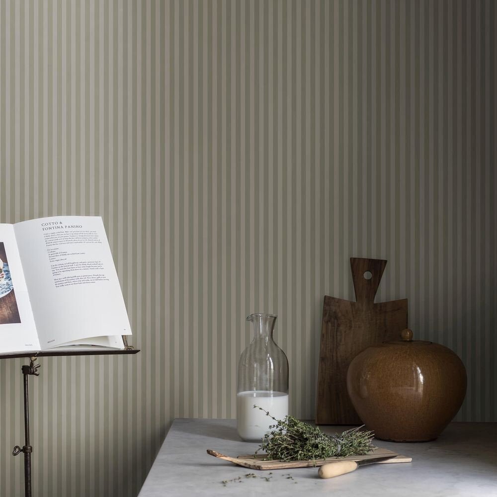 Molle Stripe Wallpaper - Grey - Boråstapeter - 5737 - Premier Wallcovering