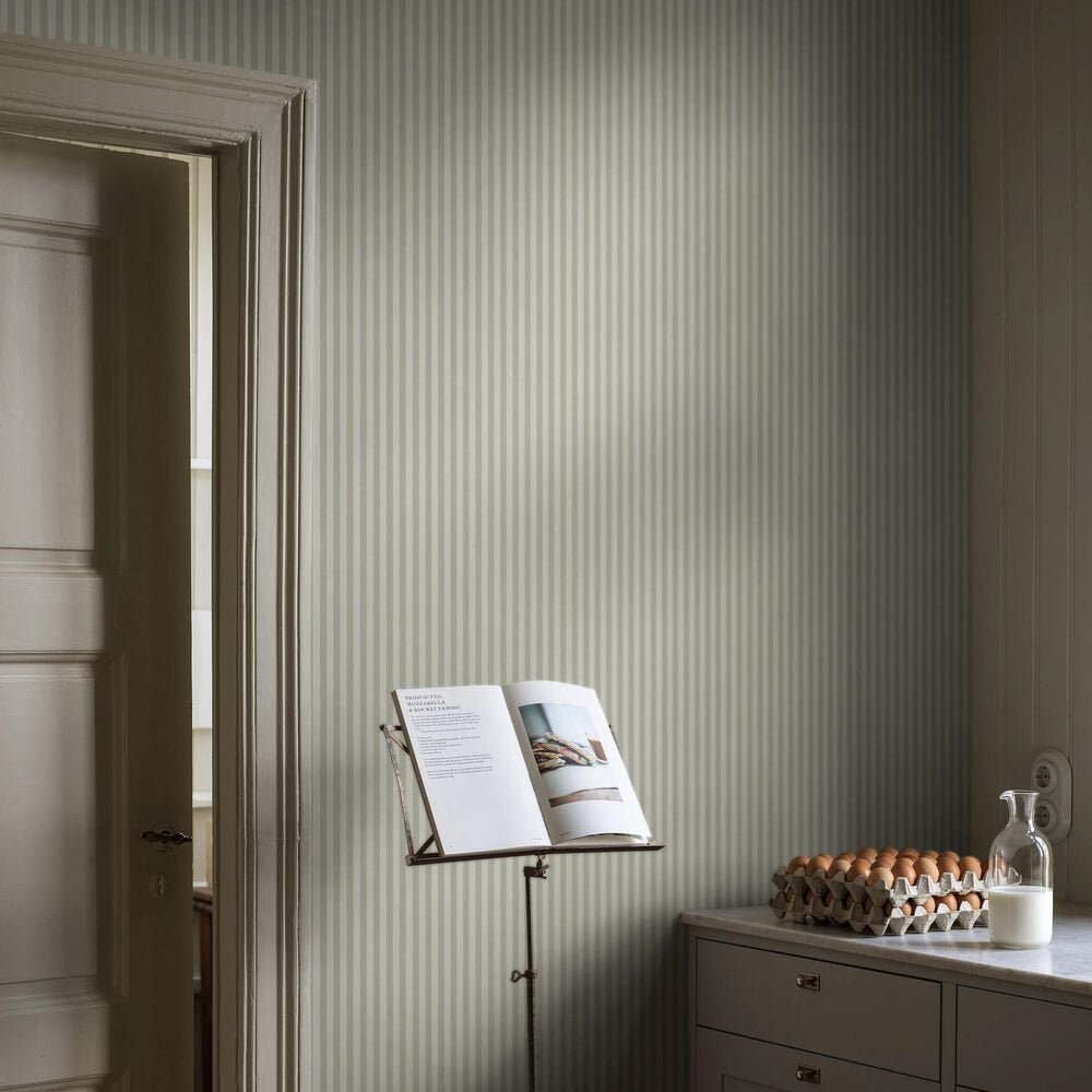 Molle Stripe Wallpaper - Grey - Boråstapeter - 5737 - Premier Wallcovering