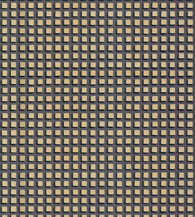 Mosaic Wallpaper - Metallic Gold on Soot - 105/3013 - Cole & Son - Premier Wallcovering