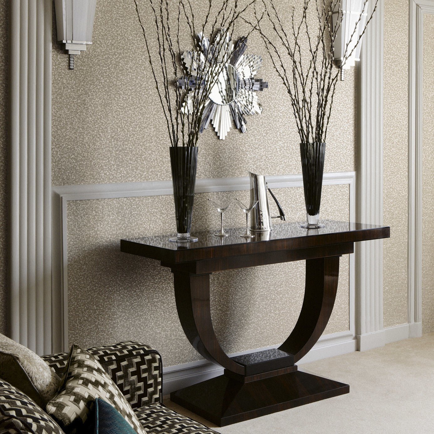 Mosaic Wallpaper - Silver - ZMOS06005 - Zoffany