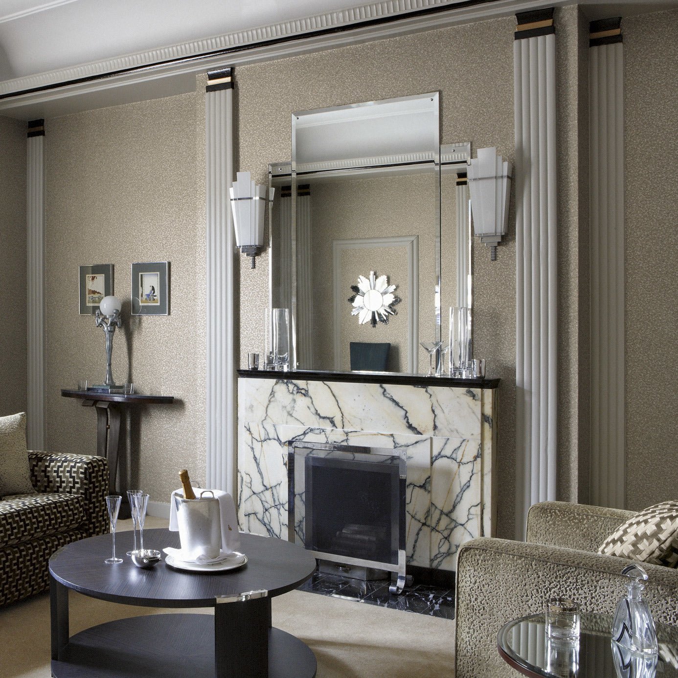 Mosaic Wallpaper - Silver - ZMOS06005 - Zoffany