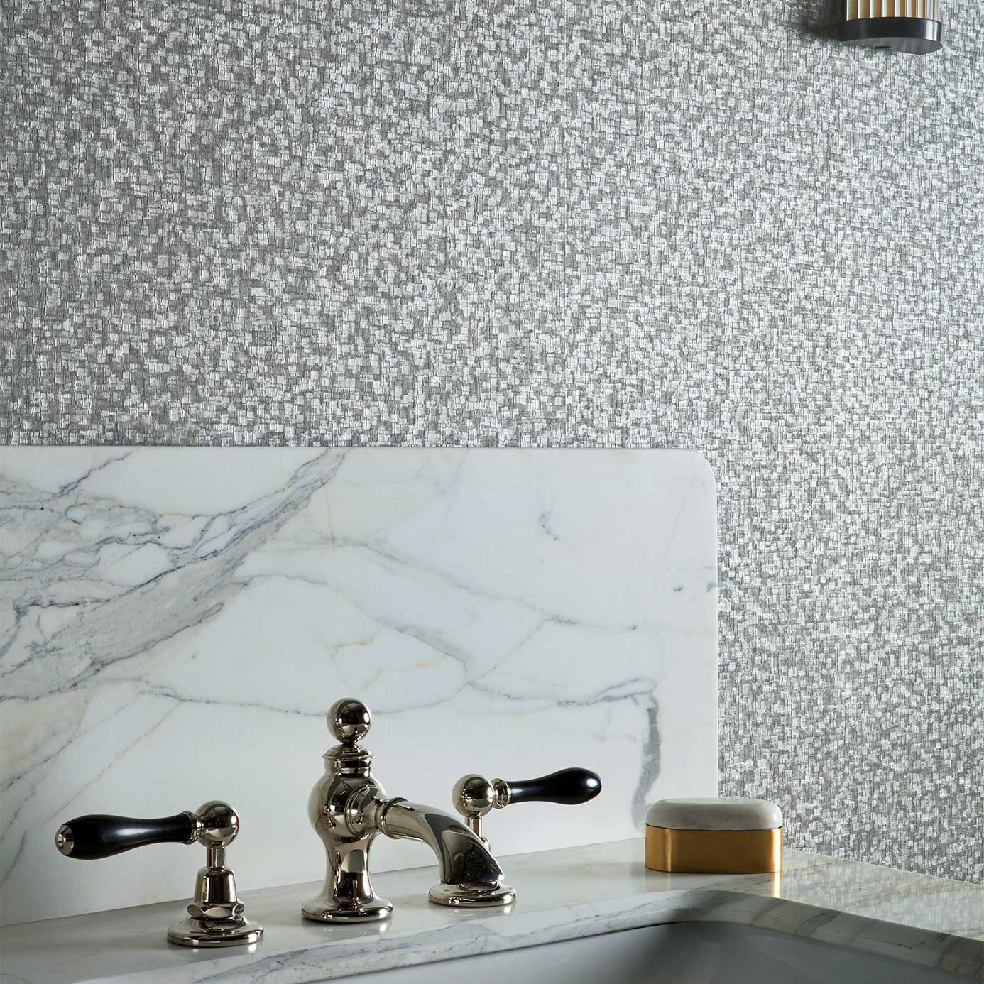 Mosaic Wallpaper - Paris Grey - ZRHW312924 - Zoffany