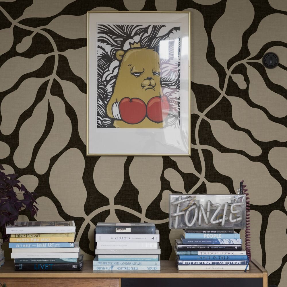 My Secret Garden Grand Wall Mural - Black - Boråstapeter - 2077 - Premier Wallcovering