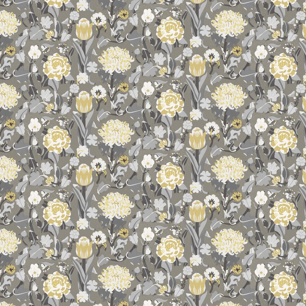 Myrtle Wallpaper - Yellow - Boråstapeter - 2071 - Premier Wallcovering