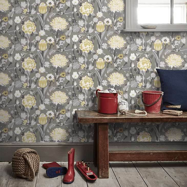 Myrtle Wallpaper - Yellow - Boråstapeter - 2071 - Premier Wallcovering