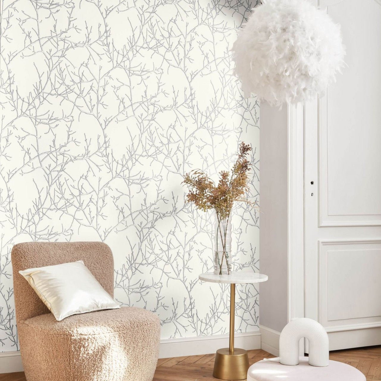 Mythe Voyage Onirique Wallpaper - Blanc Neige - Casadeco - 87260217 - Premier Wallcovering