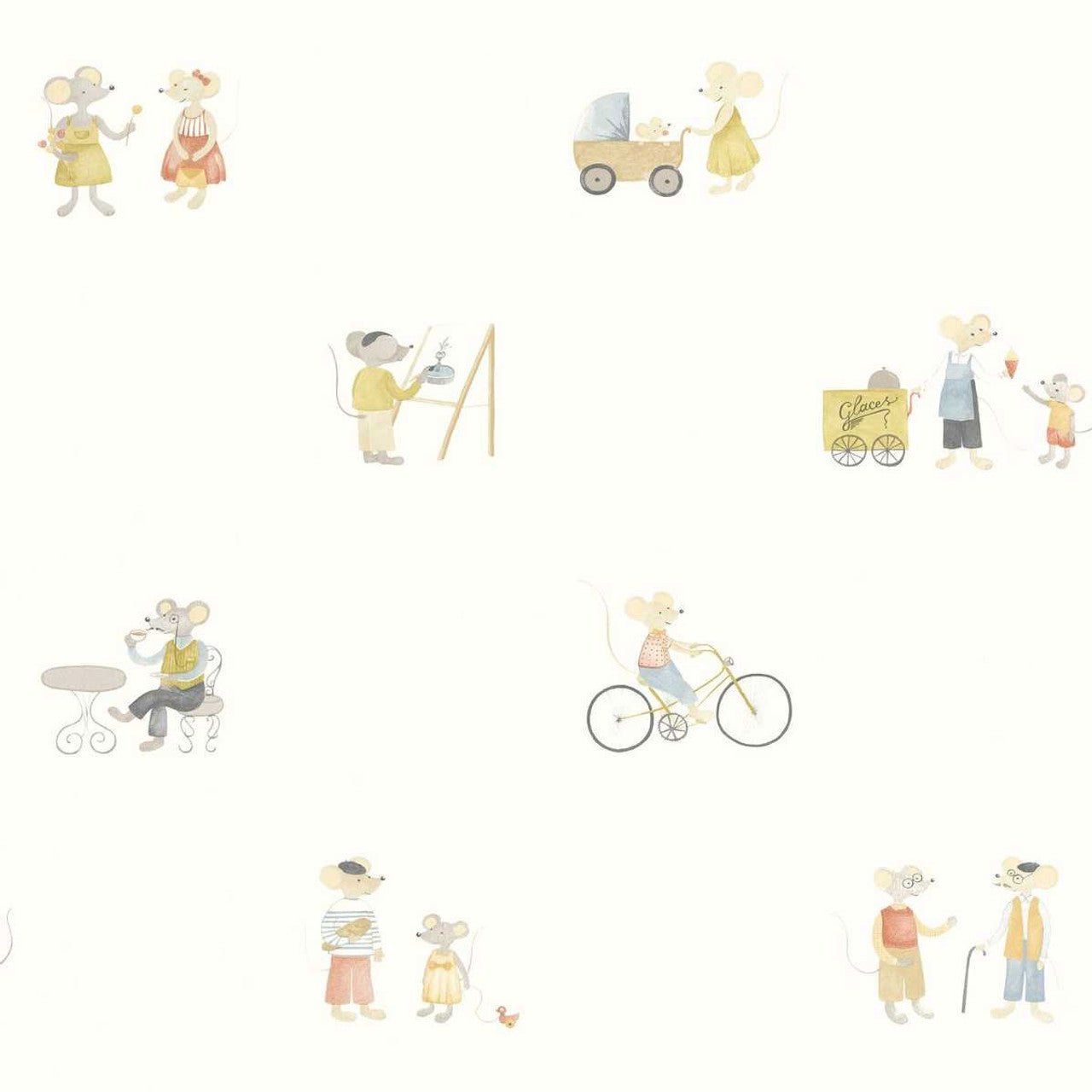 Neighbors Of The Village Once Upon A Time Wallpaper - Multicolore - Casadeco - 200878707 - Premier Wallcovering