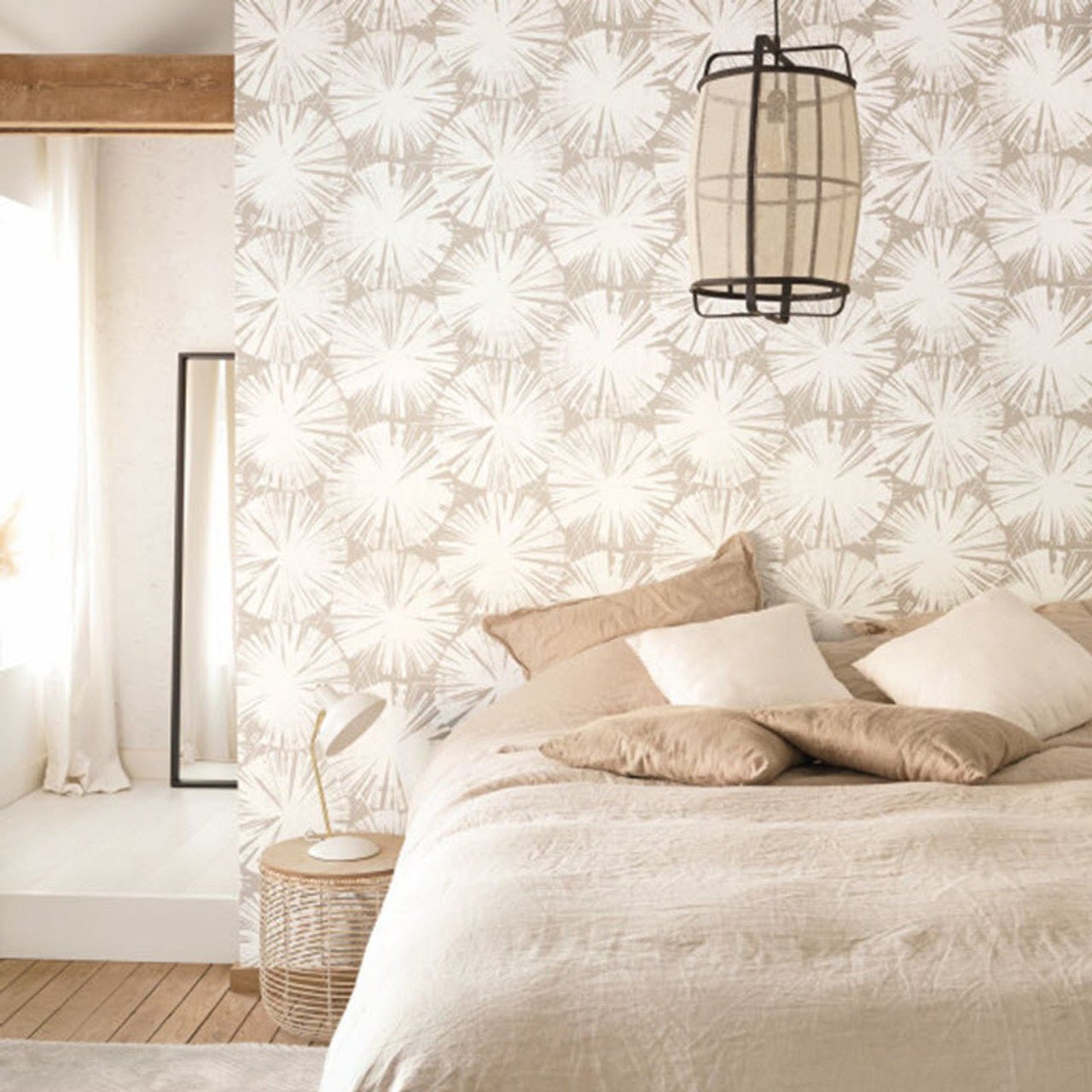 Nenuphar Ginkgo Wallpaper - Beige Lin - Casadeco - 86221313 - Premier Wallcovering