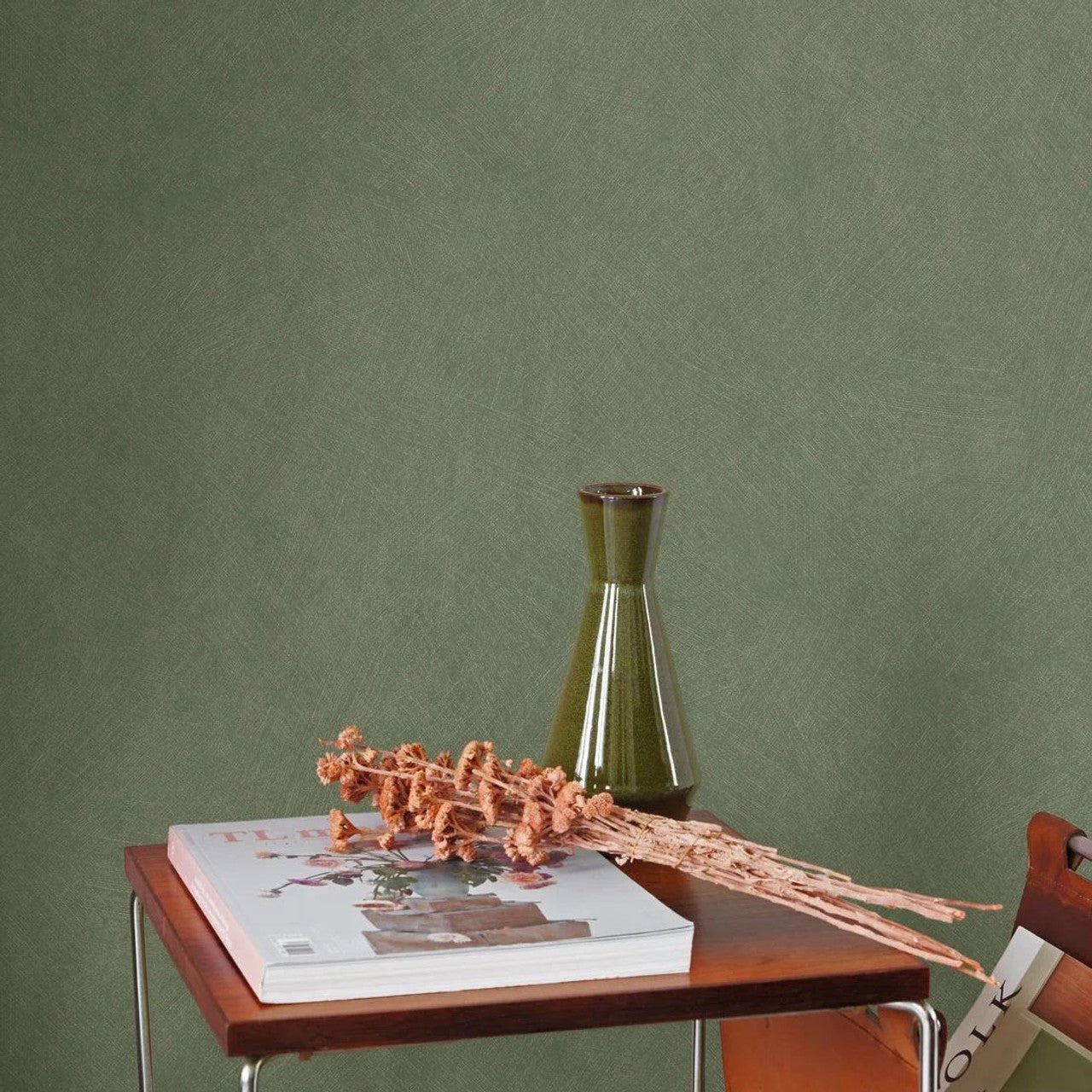 Nest Wallpaper - Vert Taïga - Casadeco - 201007818 - Premier Wallcovering