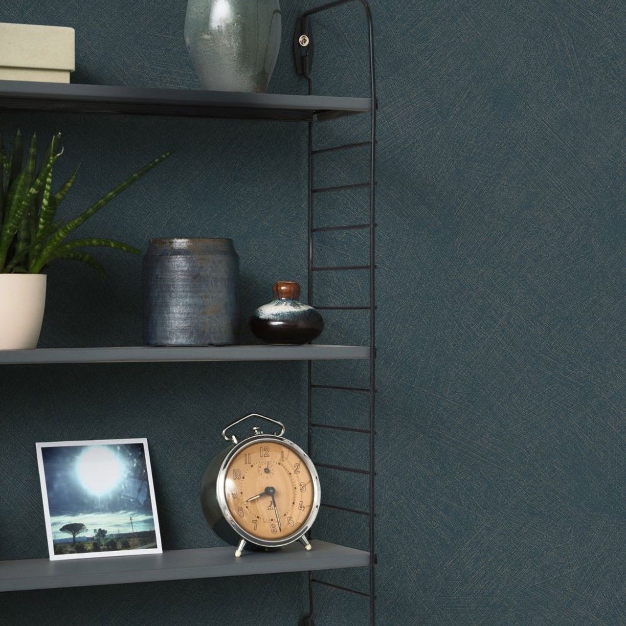 Nest Wallpaper - Bleu Encre - Casadeco - 201006886 - Premier Wallcovering