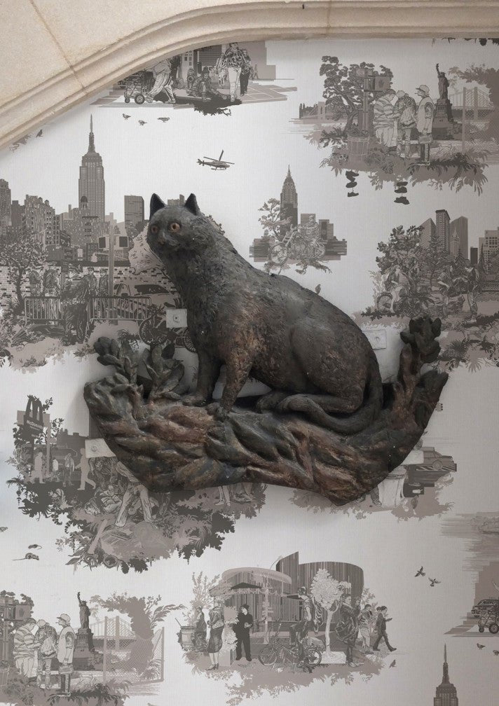 New York Toile Wallpaper - Grey - Timorous Beasties - TB/NYTOIL/MICA/02 - Premier Wallcovering