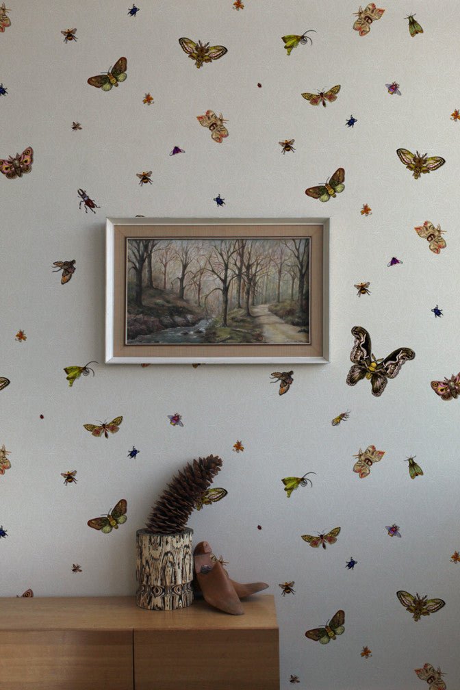 Nightcrawlers Wallpaper - Warm Stone - Timorous Beasties - RUS/NCR/MATT/01 - Premier Wallcovering