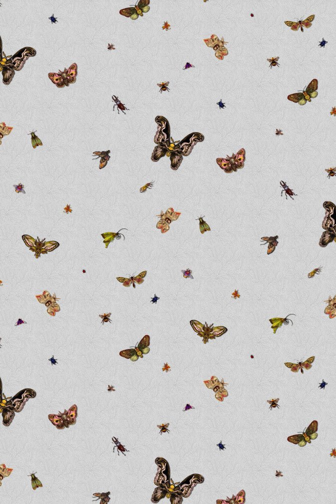 Nightcrawlers Wallpaper - Cool Grey - Timorous Beasties - RUS/NCR/MATT/02 - Premier Wallcovering