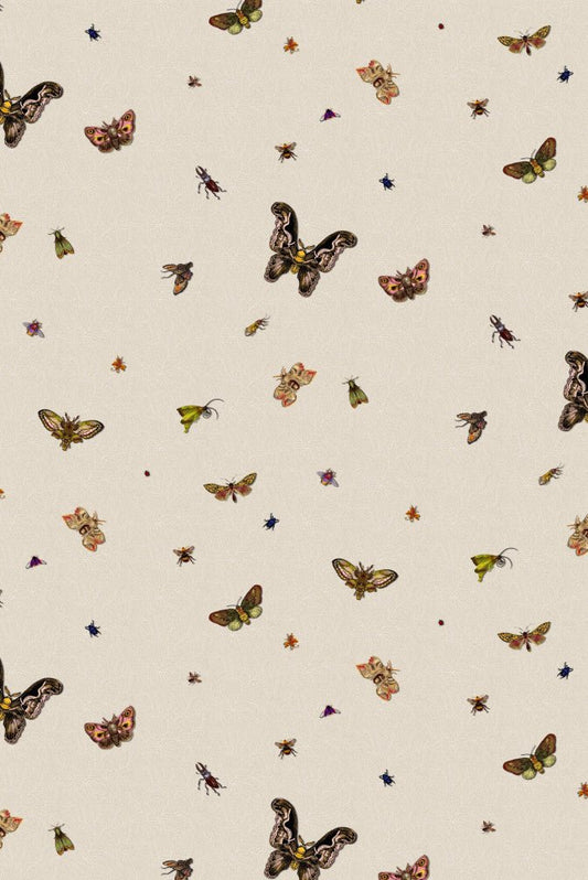 Nightcrawlers Wallpaper - Warm Stone - Timorous Beasties - RUS/NCR/MATT/01 - Premier Wallcovering