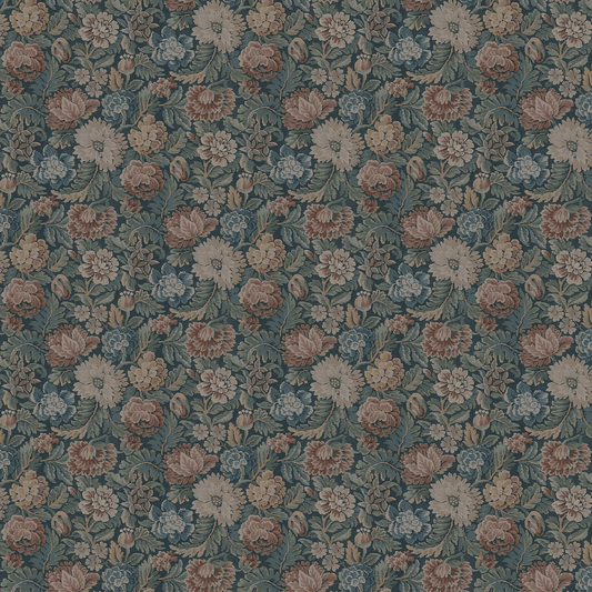 Nightingale Garden Wallpaper - Charcoal - Green / Pink - Boråstapeter - 3561 - Premier Wallcovering