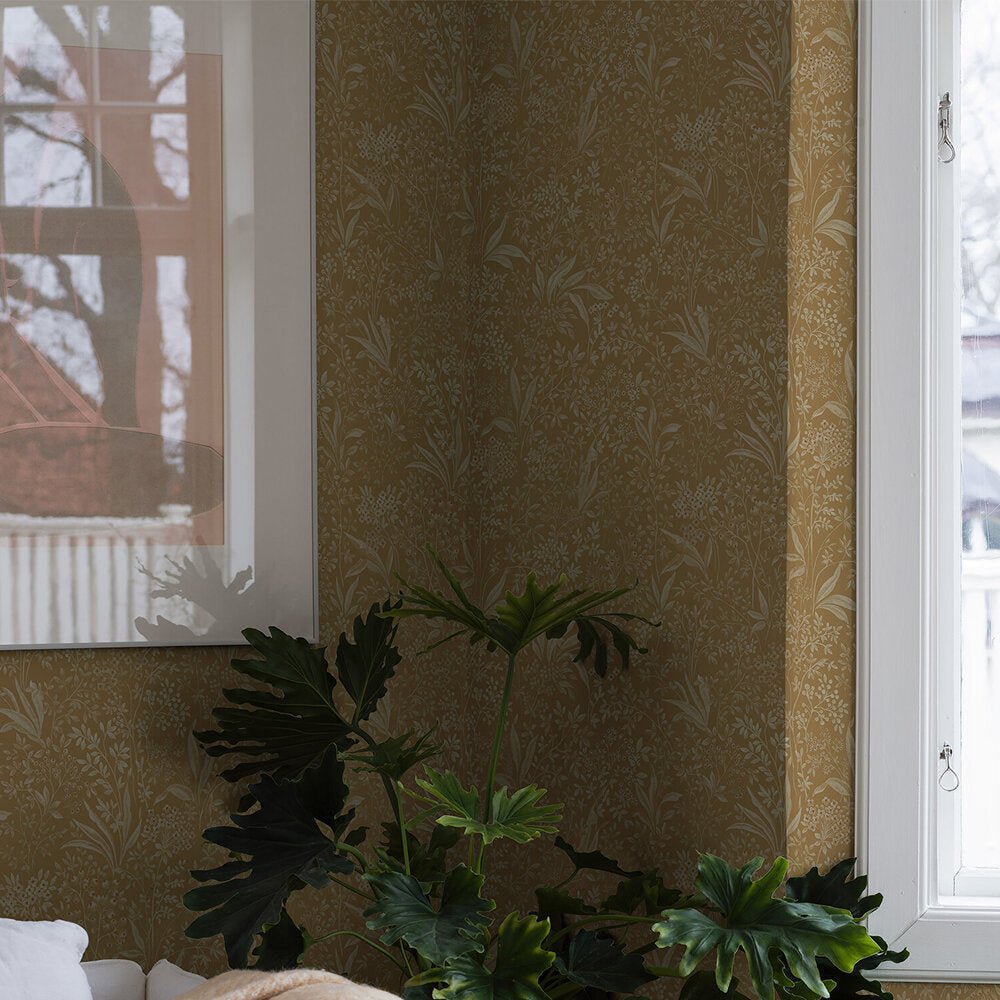 Nocturne Wallpaper - Ochre Yellow - Boråstapeter - 2022 - Premier Wallcovering