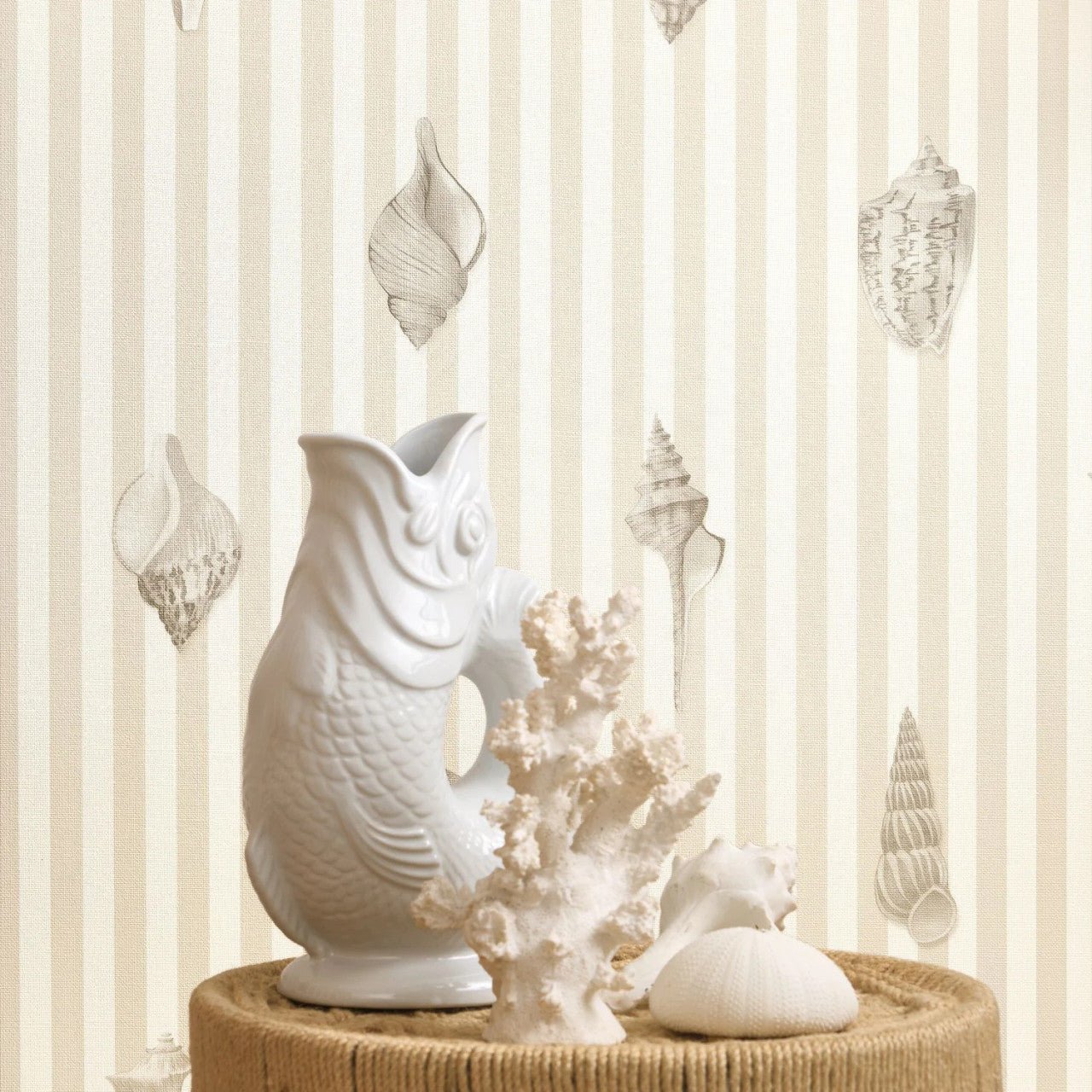 Noirmoutier Seaside Wallpaper - Beige Lin - Casadeco - 201521313 - Premier Wallcovering