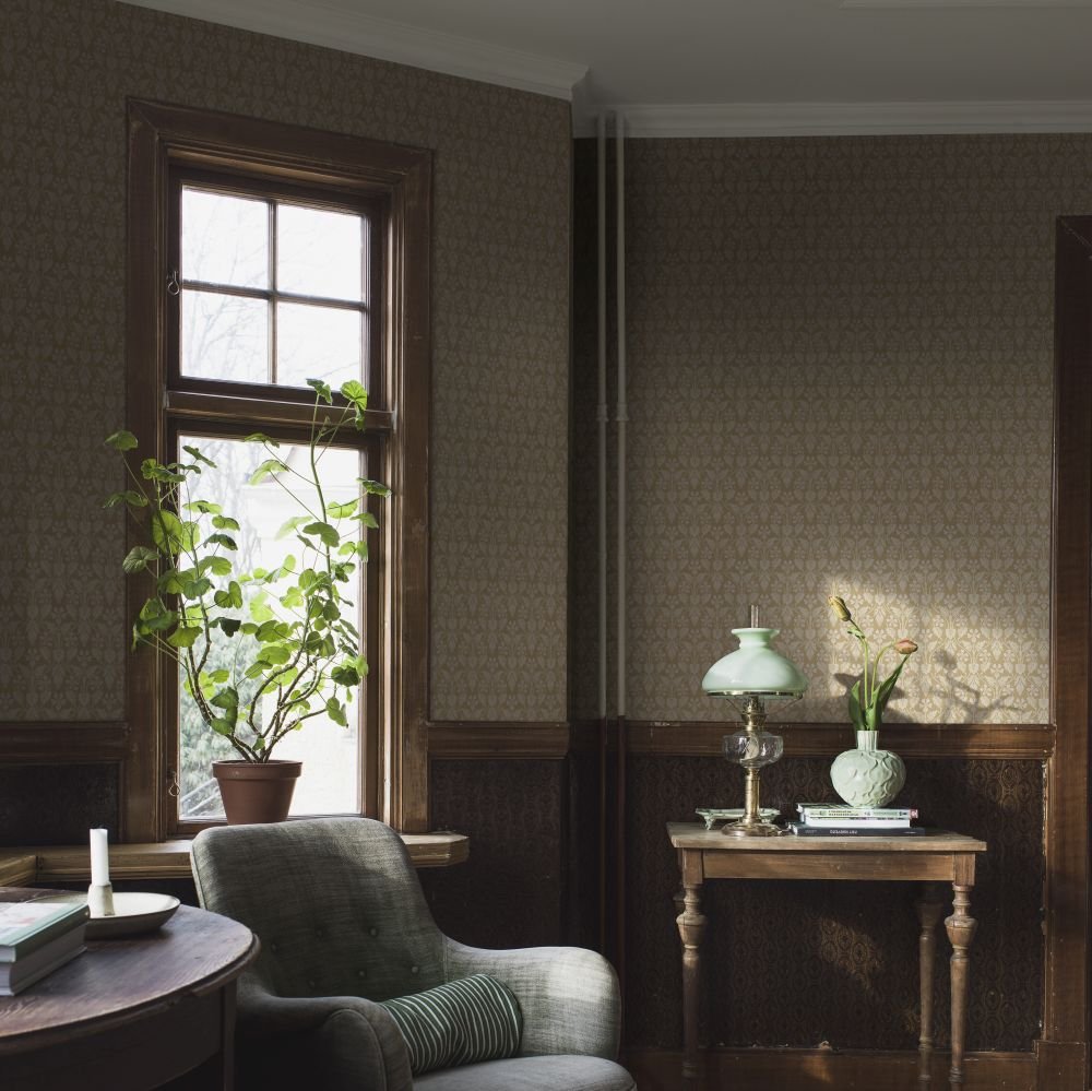 Nora Wallpaper - Ochre - Boråstapeter - 4585 - Premier Wallcovering